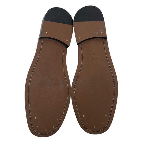 Mango Two Tone Leather Penny Loafer Black & White Size 39/ 8.5 - Picture 9 of 12